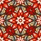 Bold Christmas vintage floral motifs seamless pattern, fabric canvas, red nature boundless beauty ornate folk tile