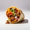 Bold Chromaticity: A Flavorful 8k Burrito With Meat And Vegetables