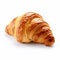 Bold Chromaticity: French Croissant Isolated On White Background