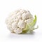 Bold Chromaticity: A Stunning White Cauliflower On A White Background