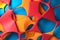 Bold Colored Abstract 3D Background - Vibrant Voronoi Block Texture