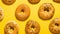 Bold And Colorful Bagels On Yellow Background