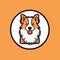 Bold And Colorful Corgi Icon Vector Graphic