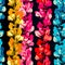 Bold And Colorful Floral Flowers In A Pop Art Style