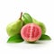 Bold And Colorful Guava Product Photography On White Background