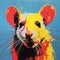 Bold And Colorful Retro Rat Art By Steve Jones