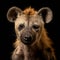 Bold And Colorful Studio Portrait Of A Brown Hyena