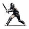 Bold And Dynamic Cricket Player Illustration With Mechanized Precision