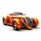 Bold And Erudite: A Hyper-detailed Orange Classic Car