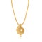 Bold gold breslate for menUnique gold chain with designer peacock pendant