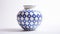 Bold And Graceful Blue And White Diamond Vase