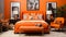 Bold And Graceful Orange Bedroom Furniture Ideas