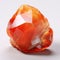 Bold And Graceful Orange Crystal Stone 3d Rendering
