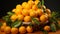 Bold And Graceful: Oranges In A Wicker Basket - Matte Photo Style