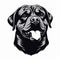 Bold Graphic Design: Detailed Illustration Of A Black Labrador Retriever
