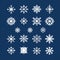 Bold Graphic Design: Large Snowflake Vector Icon Set