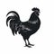 Bold Graphic Illustration Of Rooster In Jean Fouquet Style