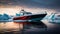 Bold And Graphic Polar Motor Yacht Photoshoot At Sunset