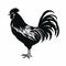 Bold Graphic Rooster Silhouette Svg Cutout - Chicken Clip Art