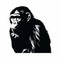 Bold Graphic Style Chimpanzee Illustration On White Background