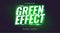 Bold Green Text Style in Green Glowing Neon Effect