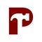 Bold initial P hammer logo