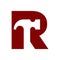 Bold initial R hammer logo