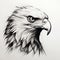 Bold Ink Eagle Graphic Design With Dramatic Shading