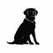 Bold Labrador Retriever Silhouette In Portraiture Iconography