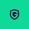 bold letter g in the shield . G shield logo vector illustration