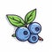 Bold Line Work Illustration: Lively Blueberries With Bugcore Motifs