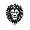 Bold Lion Head Tattoo Logo With Strong Facial Expression