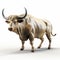 Bold And Majestic 3d Rendering Of A Bull With Large Horns