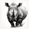 Bold Minimalist Rhinoceros Art: Realistic Expressions With Abstract Touch