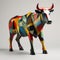 Bold Modernism: 3d Model Of A Picasso-inspired Painting Cow