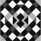 Bold Mosaic Tile Pattern In Black, Grey, And White