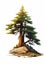 Bold And Naturalistic Pine Tree Vector Illustration