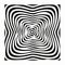 Bold Op Art Illustration With Geometric Distortion And Spiral