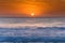 Bold Orange and Blues Sunrise Seascape