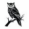Bold Owl Silhouette Illustration With Clean Design