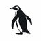 Bold Penguin Silhouette: Personal Iconography In Wood Engraving Style