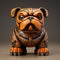 Bold And Playful Bulldog Figure With Zbrush Style