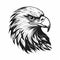Bold And Realistic Eagle Head Icon In Black And White