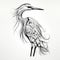 Bold And Recognizable Heron Silhouette Design