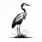 Bold And Recognizable Heron Silhouette Design