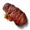 Bold And Rich: Steak On White Background