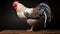 Bold Rooster: A Vibrant And Dark Silver Portrait