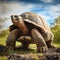 Bold Saturation Innovator: Photo-realistic Galapagos Tortoise In Earthy Colors