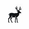 Bold Silhouette Deer Icon Illustration