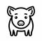 Bold And Simple Pig Icon Stock Video In Gene Luen Yang Style
